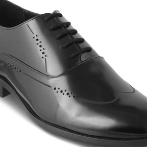 The Nas Black Men's Oxford Lace Ups Tresmode - Tresmode