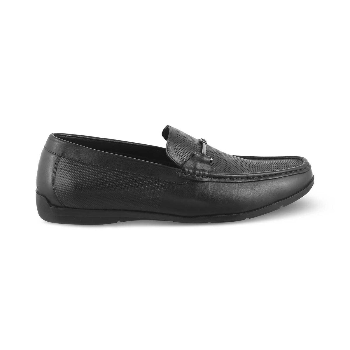 The Nimbia Black Men's Leather Loafers Tresmode - Tresmode