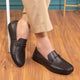 The Nimbia Brown Men's Leather Driving Loafers Tresmode