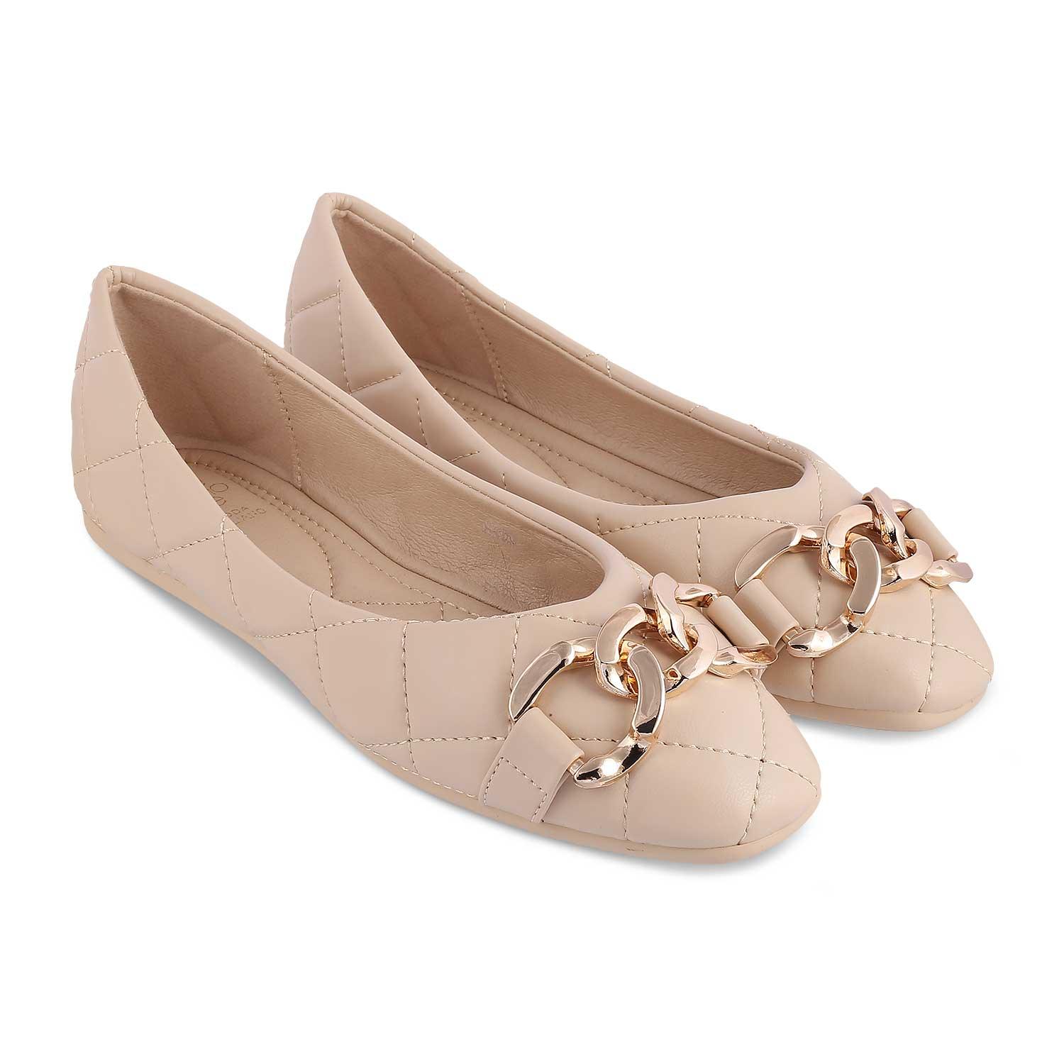 The Nuria Beige Women's Dress Ballerinas Tresmode - Tresmode