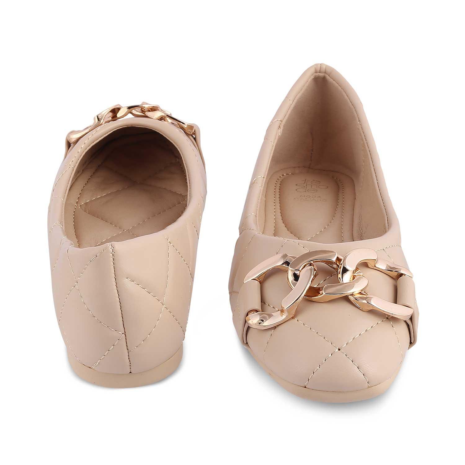 The Nuria Beige Women's Dress Ballerinas Tresmode - Tresmode