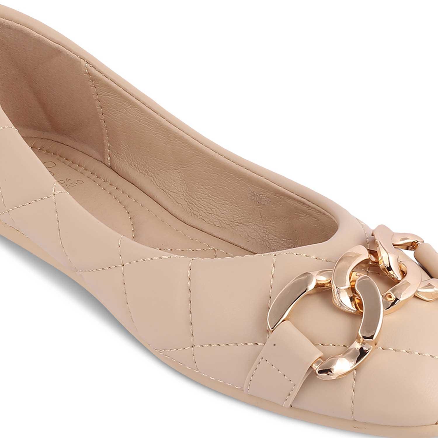 The Nuria Beige Women's Dress Ballerinas Tresmode - Tresmode