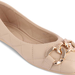 The Nuria Beige Women's Dress Ballerinas Tresmode - Tresmode