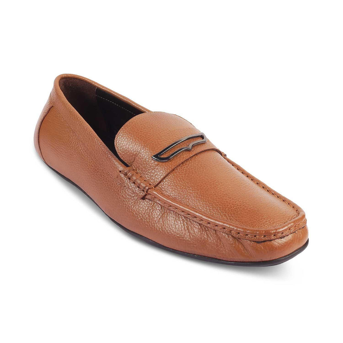 The Odry Tan Men's Leather Driving Loafers Tresmode - Tresmode