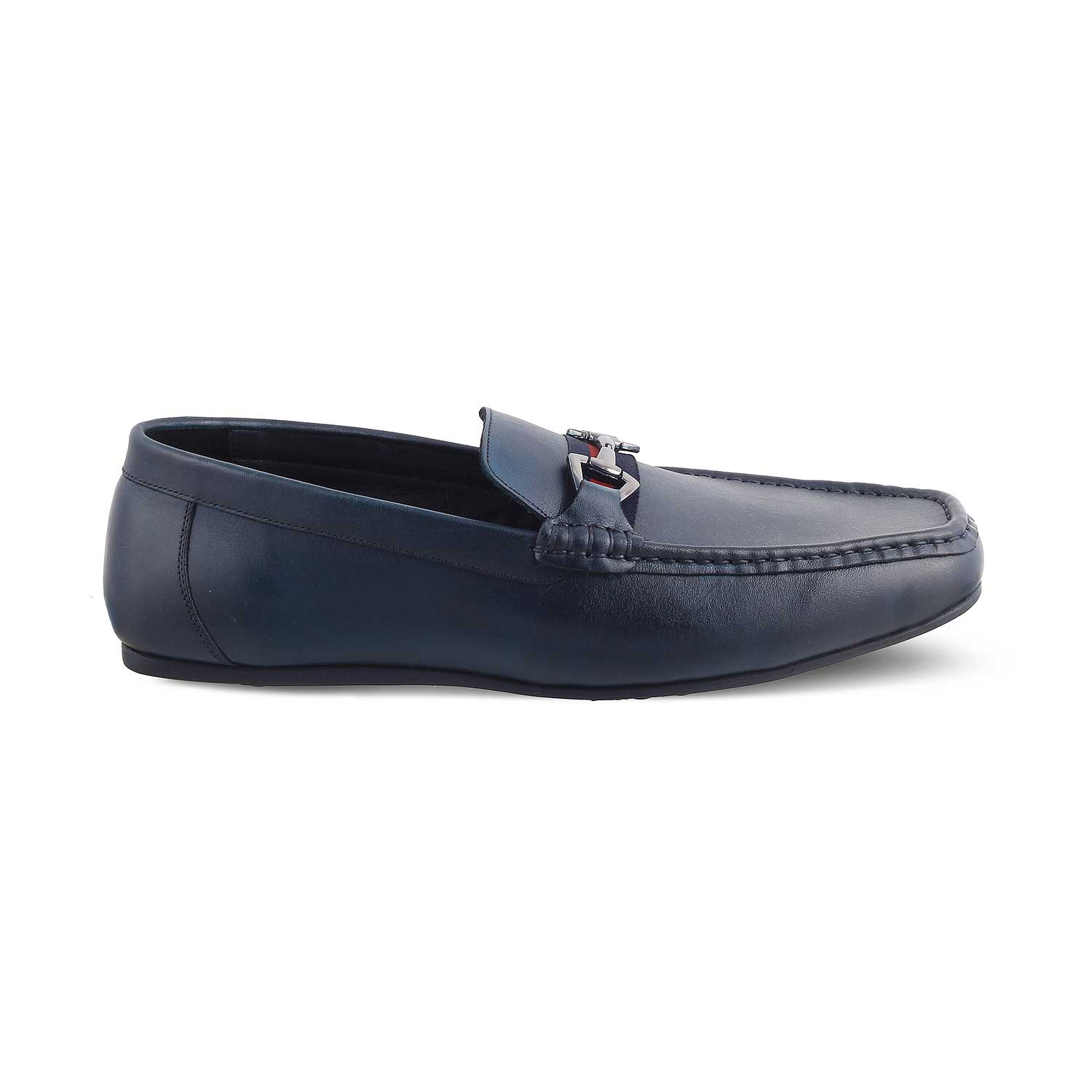 The Ondrive Blue Men's Leather Driving Loafers Tresmode - Tresmode