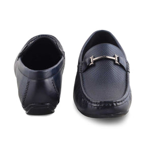 The Osteel Blue Men's Leather Driving Loafers Tresmode - Tresmode