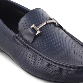 The Osteel Blue Men's Leather Driving Loafers Tresmode - Tresmode