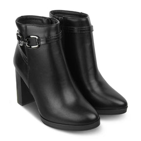 The Paris Black Women's Ankle-length Boots Tresmode - Tresmode