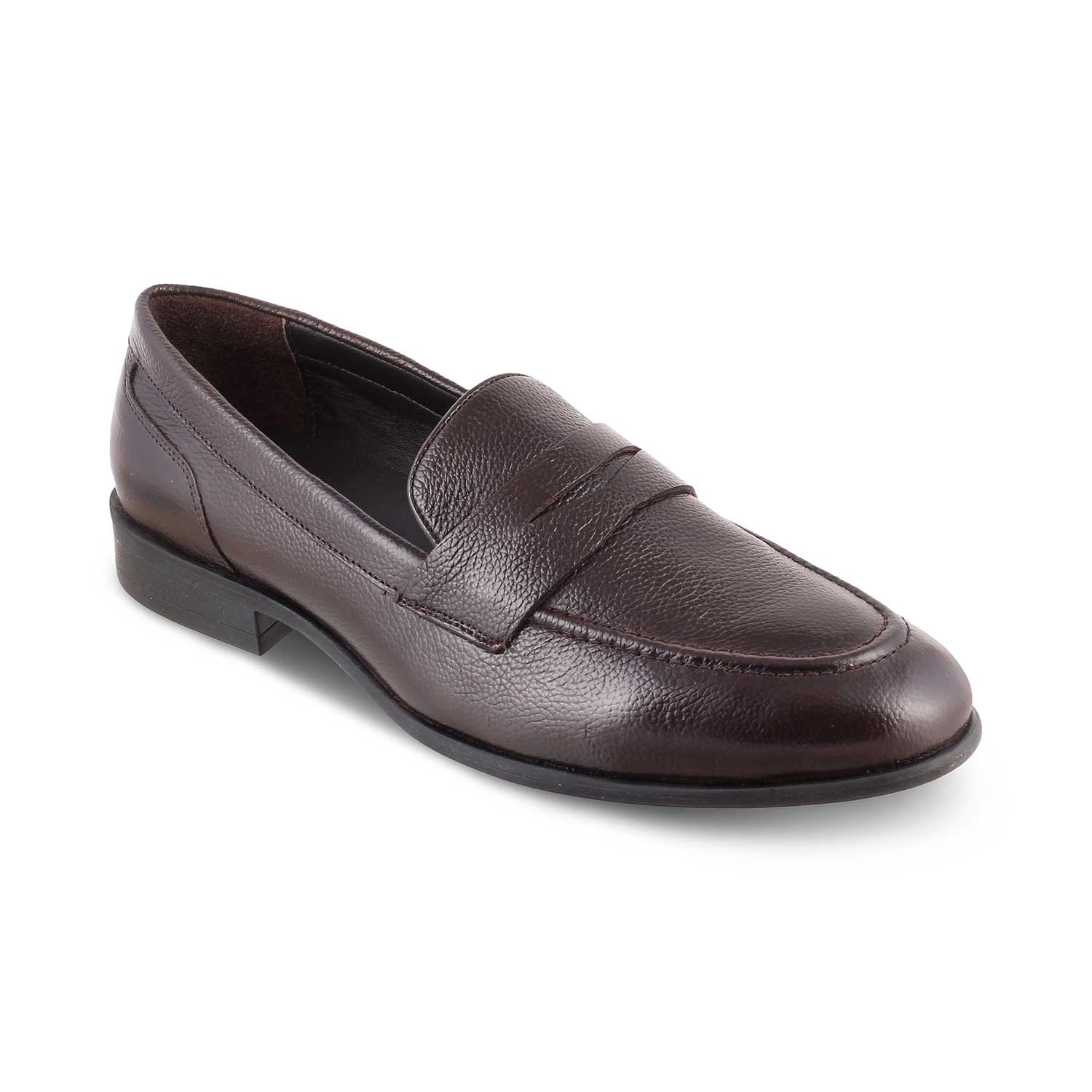 The Paris Brown Men's Leather Penny Loafers Tresmode - Tresmode