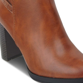 The Paris Camel Women's Ankle-length Boots Tresmode - Tresmode