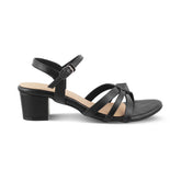 The Parma Black Women's Dress Block Heel Sandals Tresmode - Tresmode