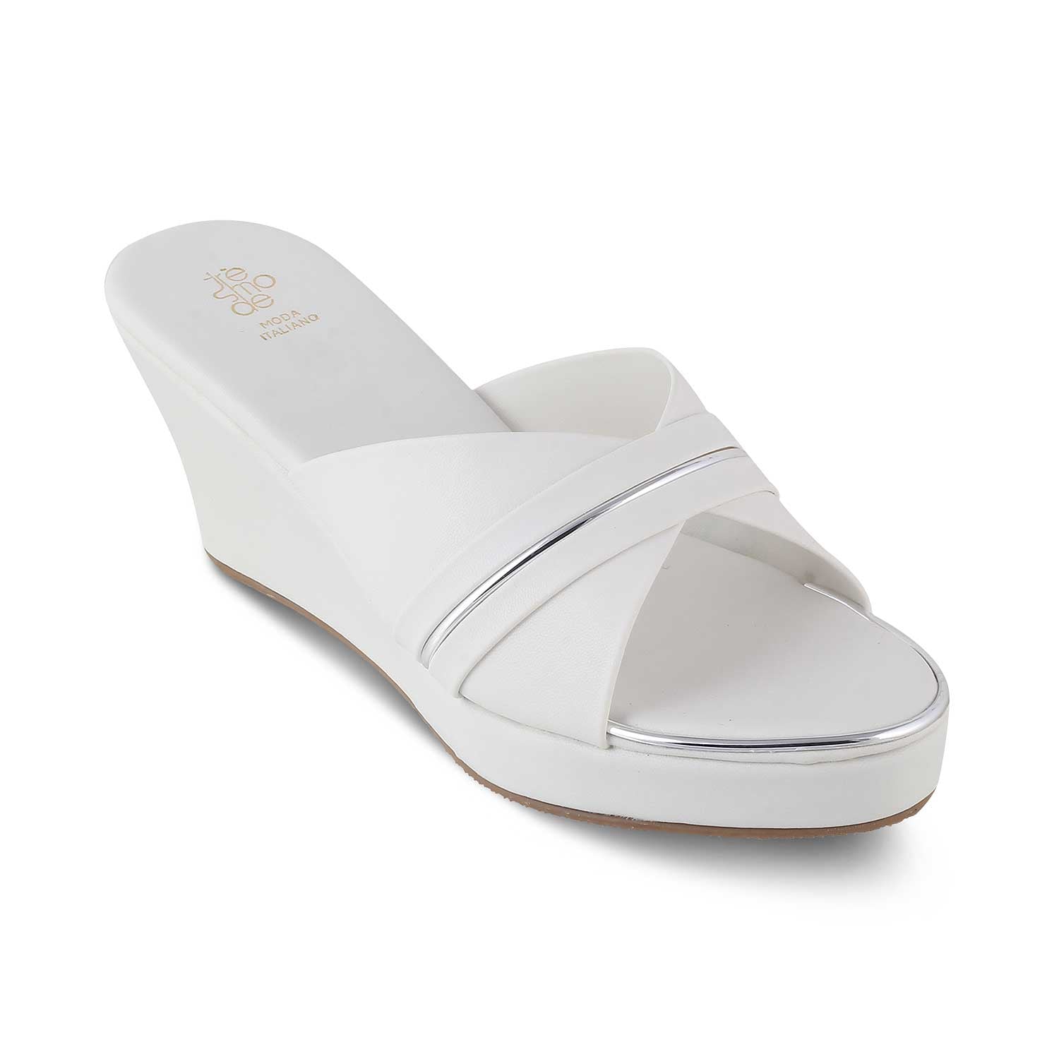 The Patty White Women's Dress Wedge Sandals Tresmode - Tresmode