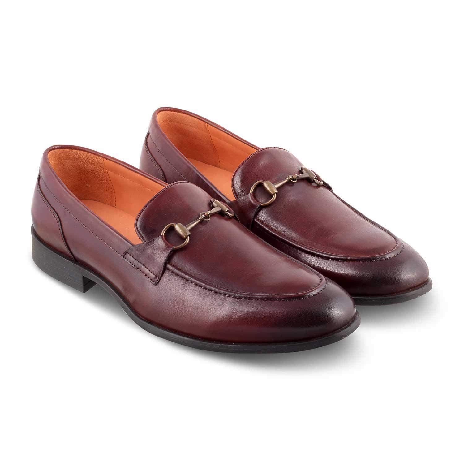 The Pierre Brown Men's Leather Horse-Bit Loafers Tresmode - Tresmode