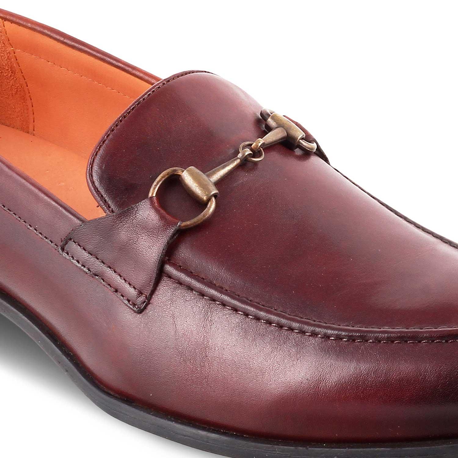 The Pierre Brown Men's Leather Horse-Bit Loafers Tresmode - Tresmode