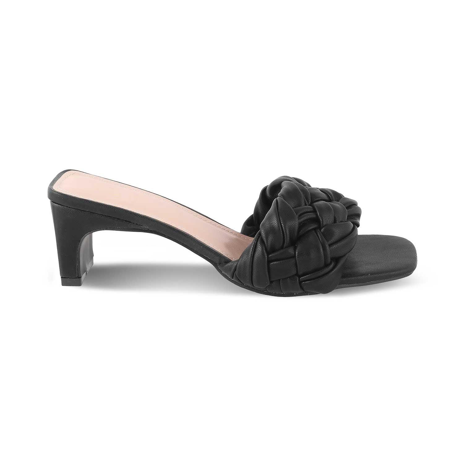 The Pragues Black Women's Dress Heel Sandals Tresmode - Tresmode