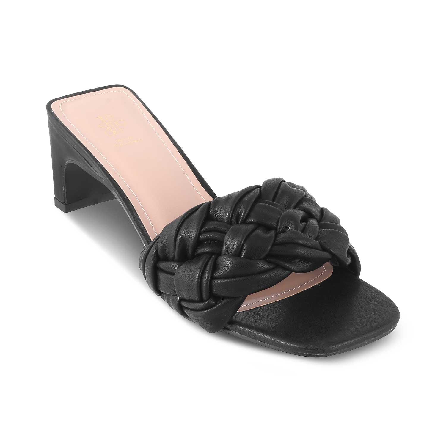 The Pragues Black Women's Dress Heel Sandals Tresmode - Tresmode