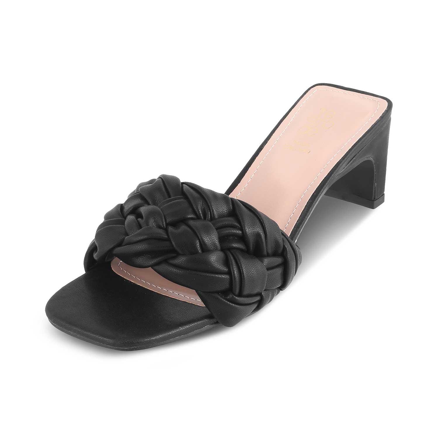 The Pragues Black Women's Dress Heel Sandals Tresmode - Tresmode