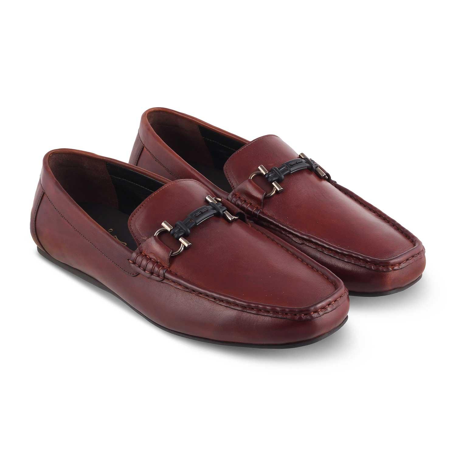 The Proter Tan Men's Leather Loafers Tresmode - Tresmode