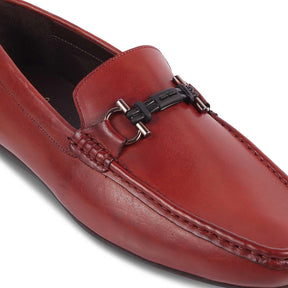 The Proter Wine Men's Leather Driving Loafers Tresmode - Tresmode