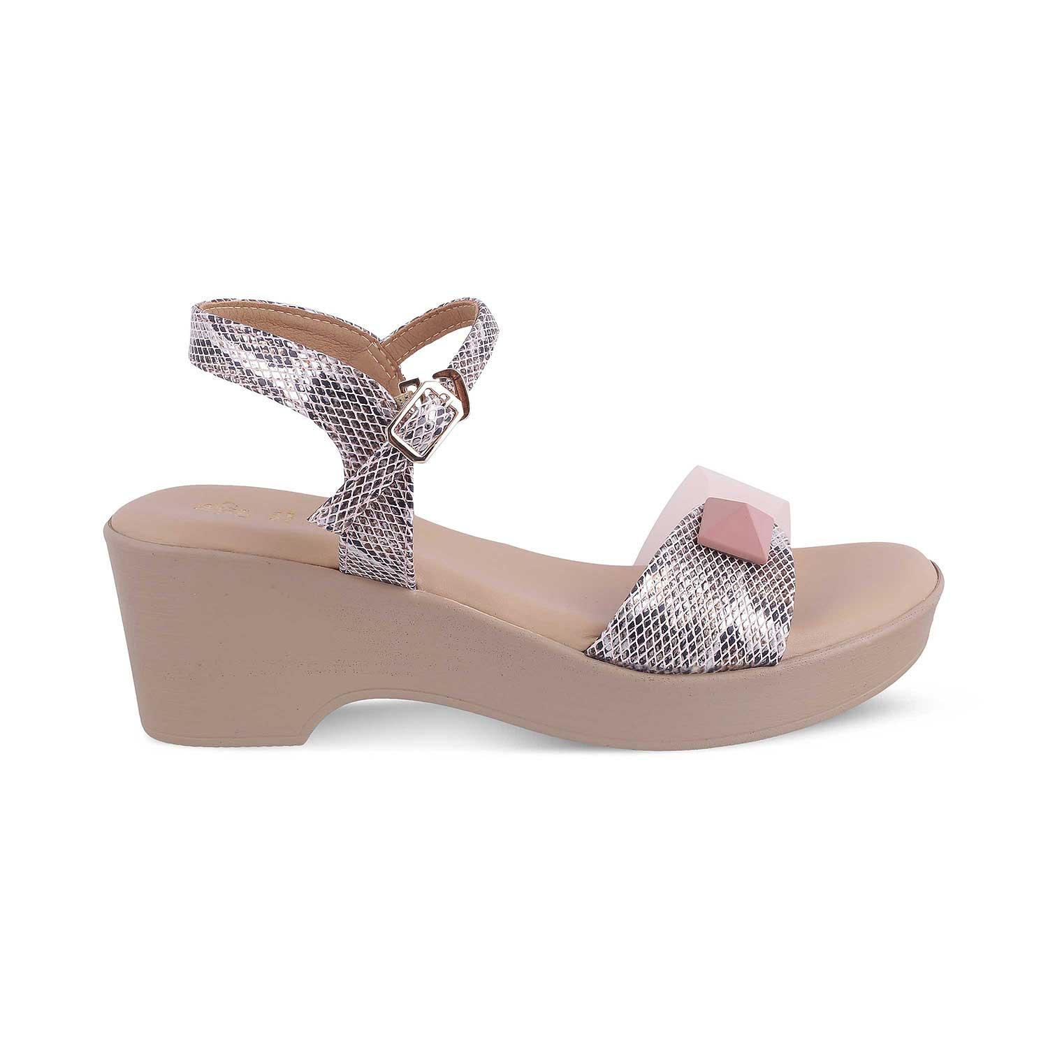 The Python Pink Women's Dress Heel Sandals Tresmode - Tresmode