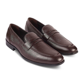 The Quebec Brown Men's Leather Loafers Tresmode - Tresmode