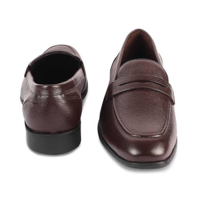 The Quebec Brown Men's Leather Loafers Tresmode - Tresmode