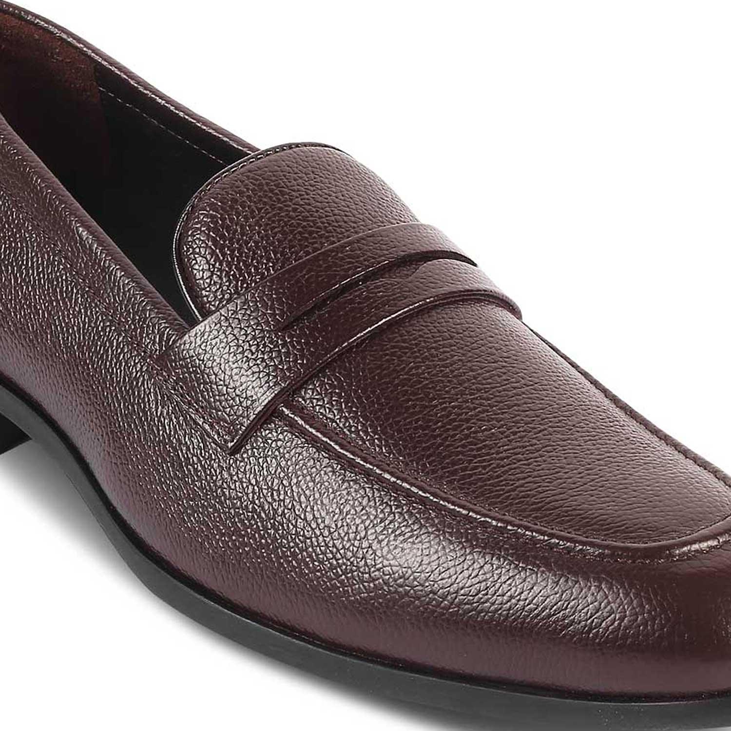 The Quebec Brown Men's Leather Loafers Tresmode - Tresmode