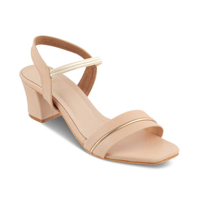 The Rachel-2 Beige Women's Dress Block Heel Sandals Tresmode - Tresmode