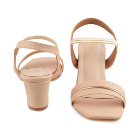 The Rachel-2 Beige Women's Dress Block Heel Sandals Tresmode - Tresmode