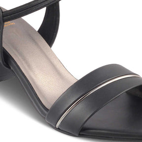 The Rachel-2 Black Women's Dress Block Heel Sandals Tresmode - Tresmode