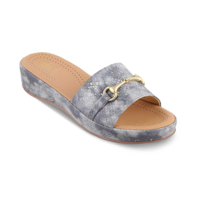 The Rec Grey Women's Dress Wedge Sandals Tresmode - Tresmode