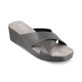 The Rew Grey Women's Dress Wedge Sandals Tresmode - Tresmode