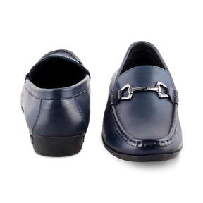 The Rhodes Blue Men's Leather Driving Loafers Tresmode - Tresmode