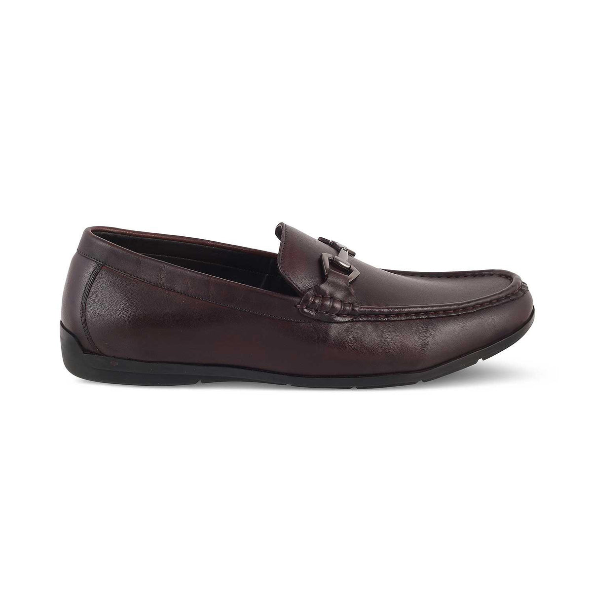 The Rhodes Brown Men's Leather Driving Loafers Tresmode - Tresmode