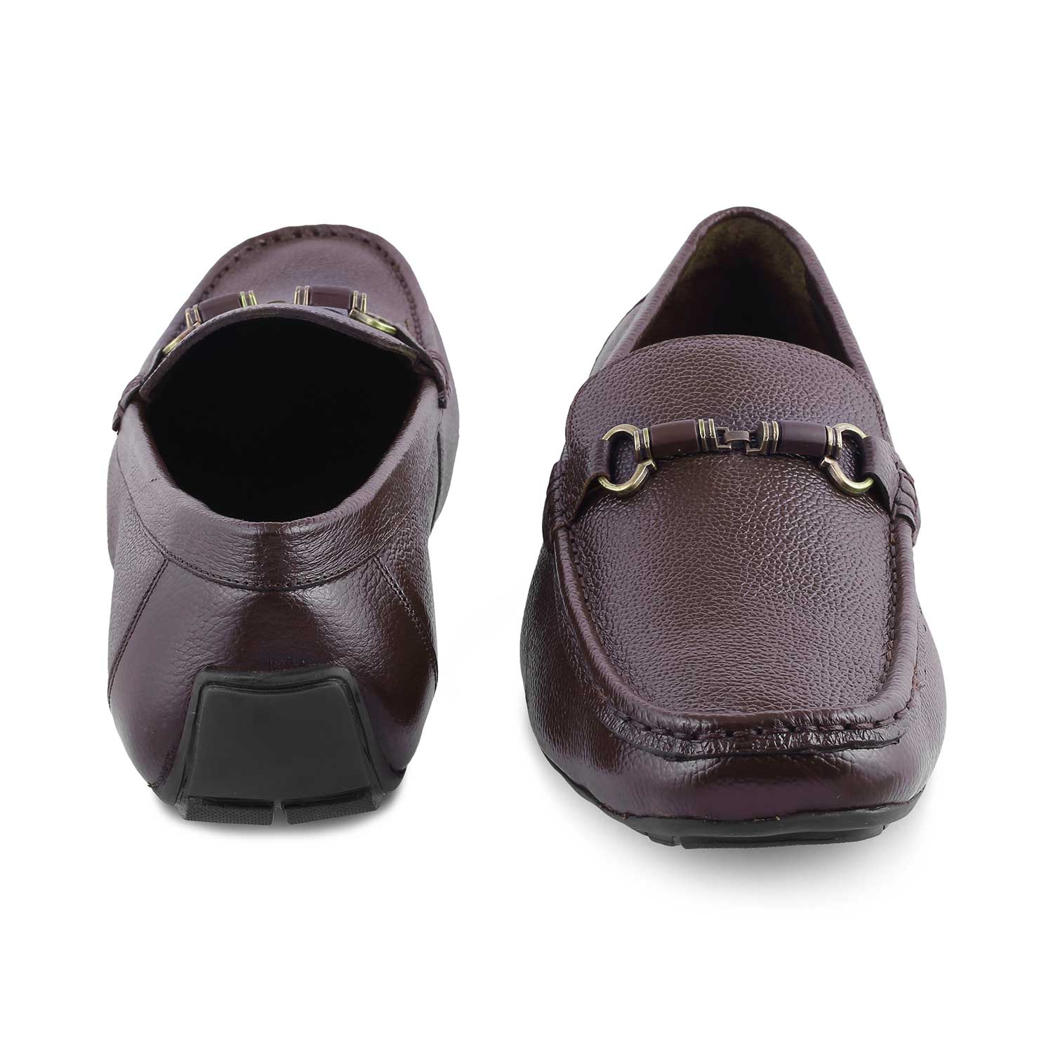 The Robuk Brown Men's Leather Driving Loafers Tresmode - Tresmode