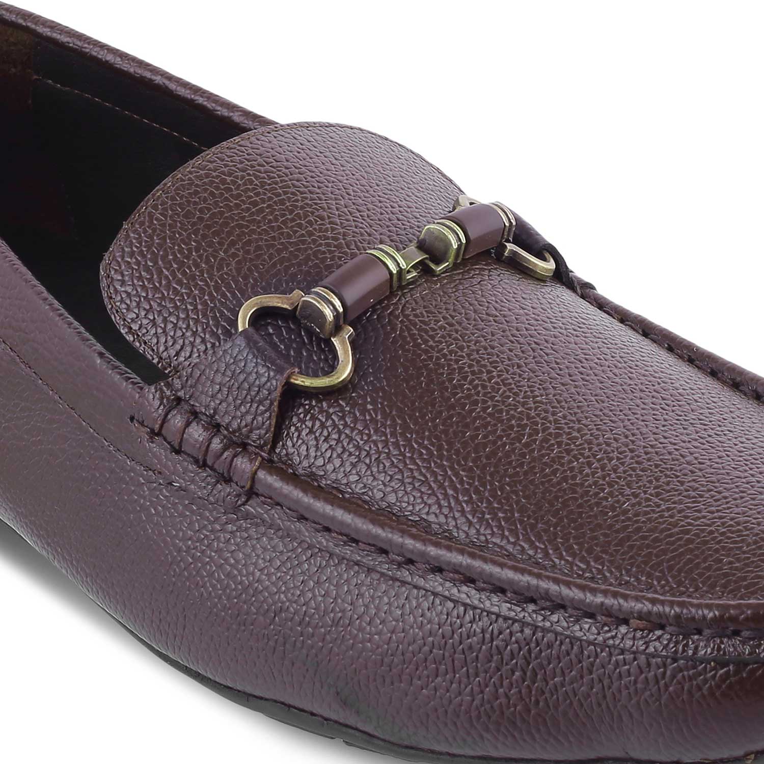 The Robuk Brown Men's Leather Driving Loafers Tresmode - Tresmode