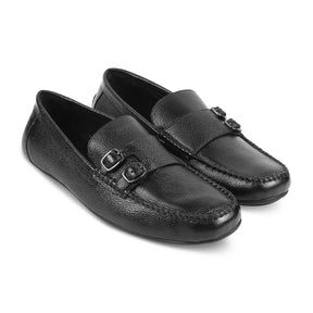 The Roby Black Men's Double Monk Shoes Tresmode - Tresmode