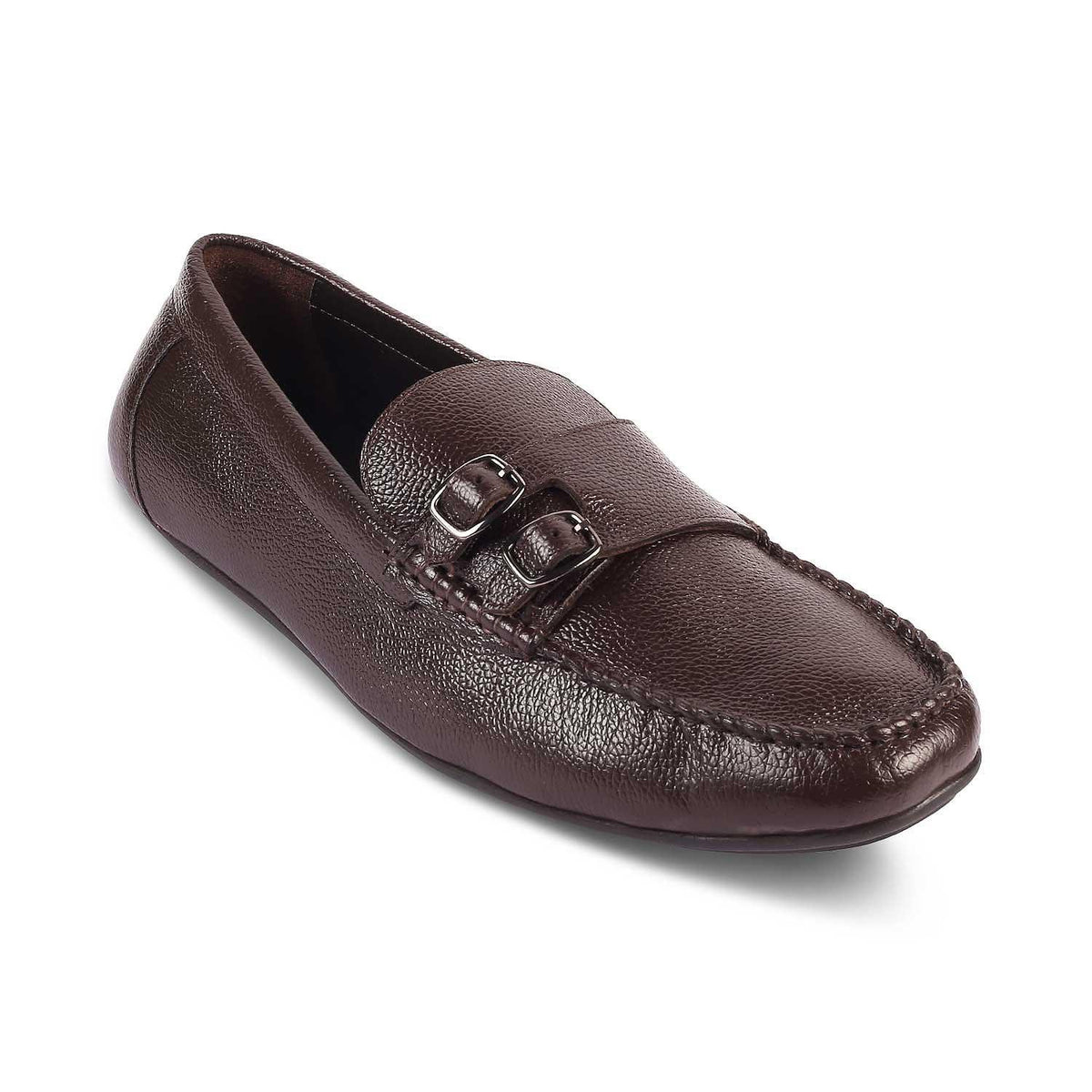 The Roby Brown Men's Double Monk Shoes Tresmode - Tresmode