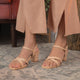 The Roch Beige Women's Dress Block Heel Sandals Tresmode