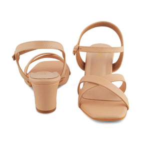 The Roche Beige Women's Dress Block Heel Sandals Tresmode - Tresmode