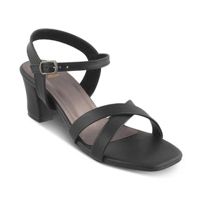 The Roch Black Women's Dress Block Heel Sandals Tresmode - Tresmode