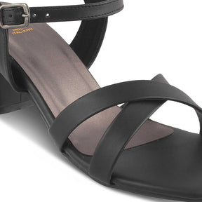 The Roche Black Women's Dress Block Heel Sandals Tresmode - Tresmode