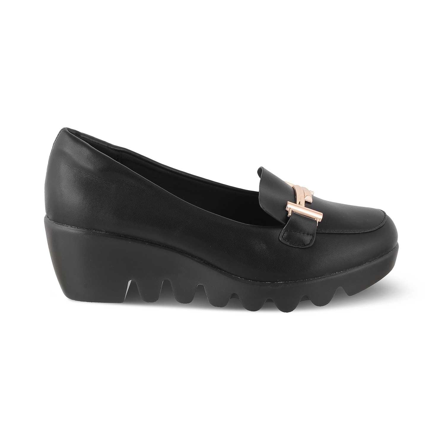 The Toroc Black Women's Dress Wedge Sandals Tresmode - Tresmode