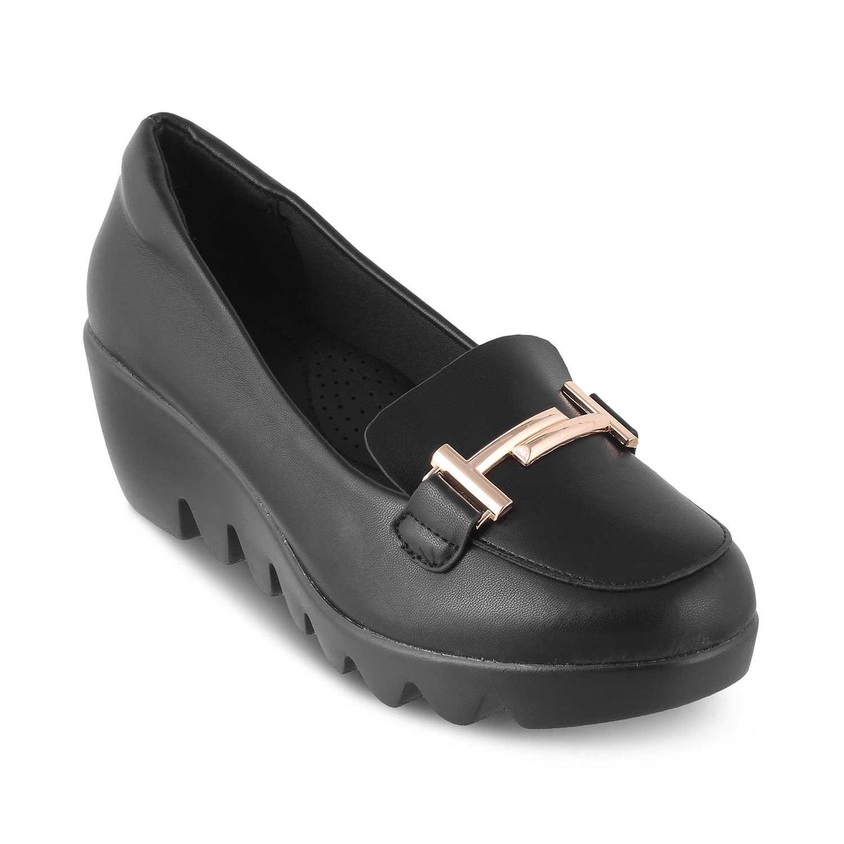 The Toroc Black Women's Dress Wedge Sandals Tresmode - Tresmode