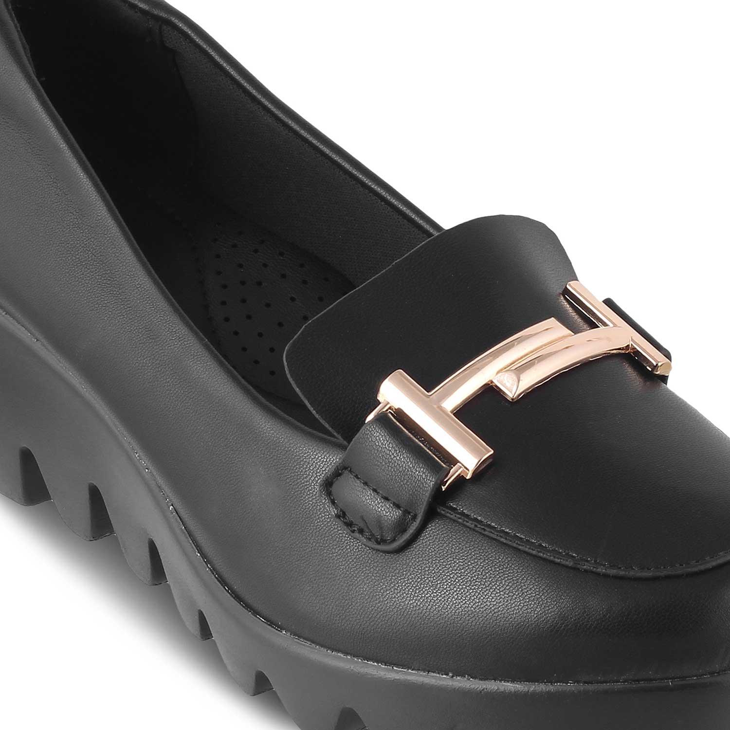 The Toroc Black Women's Dress Wedge Sandals Tresmode - Tresmode