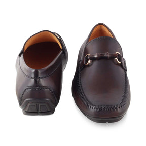 The Rodeo Brown Men's Leather Driving Loafers Tresmode - Tresmode