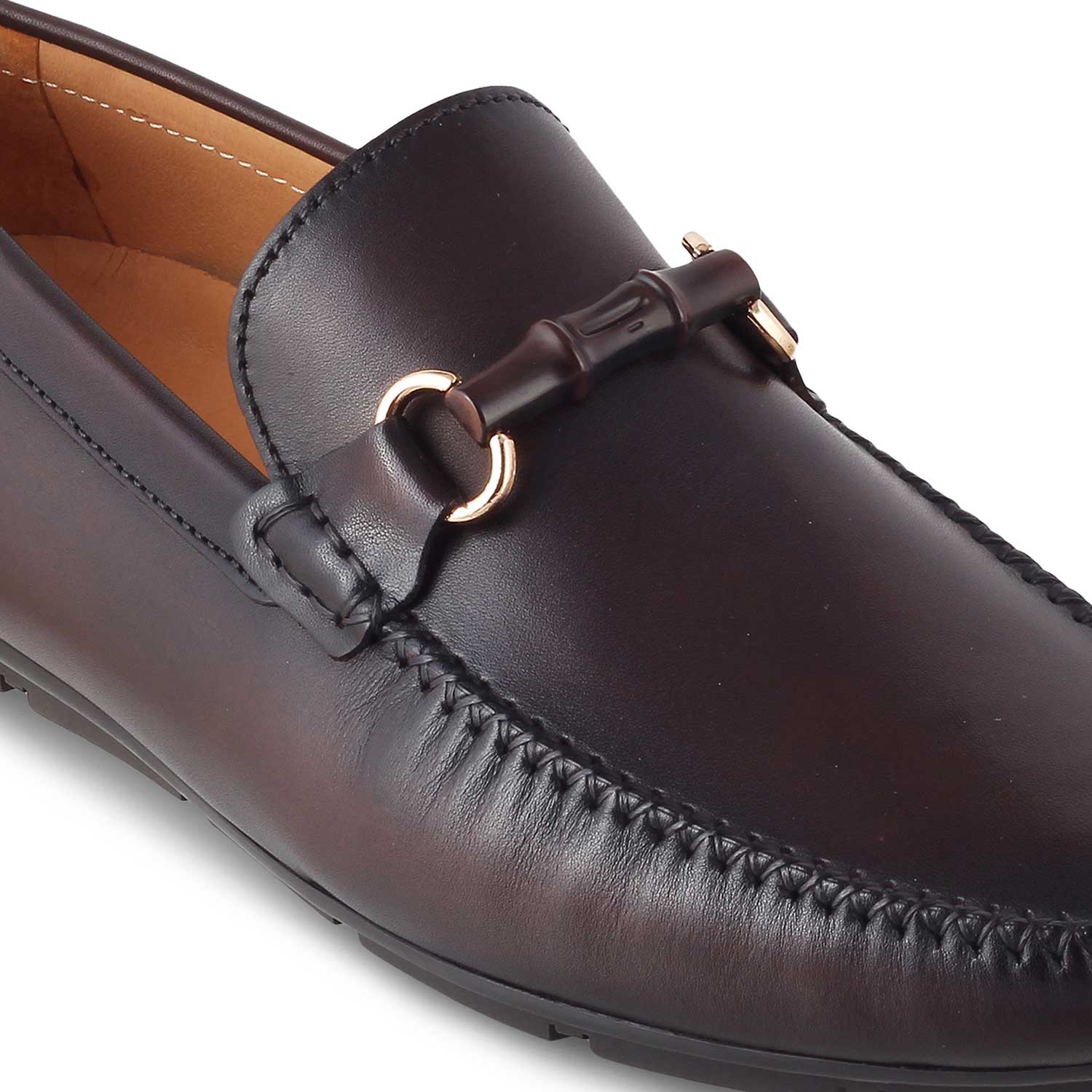 The Rodeo Brown Men's Leather Driving Loafers Tresmode - Tresmode