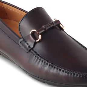 The Rodeo Brown Men's Leather Driving Loafers Tresmode - Tresmode