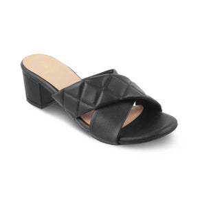 The Romi TMM-5 Black Women's Dress Block Heel Sandals Tresmode - Tresmode