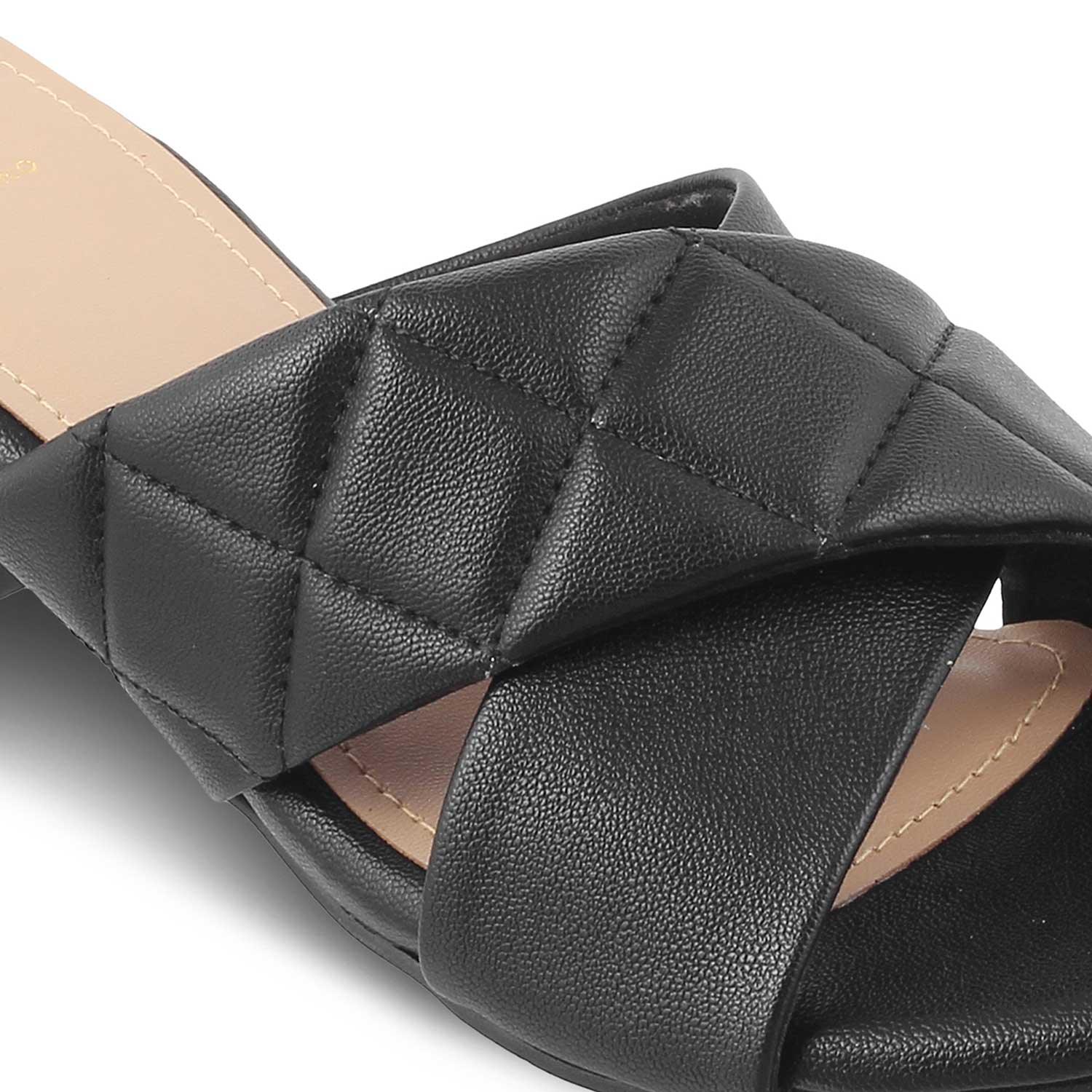 The Romi TMM-5 Black Women's Dress Block Heel Sandals Tresmode - Tresmode